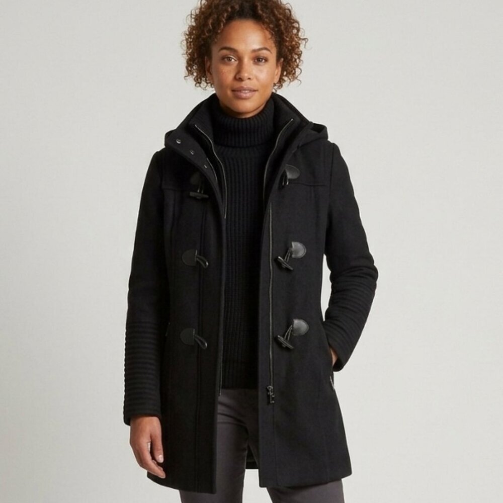 BCBGMaxAzria Cashmere and Wool Blend Pea Coat